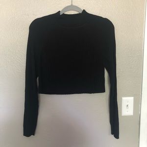 Topshop cropped black sweater